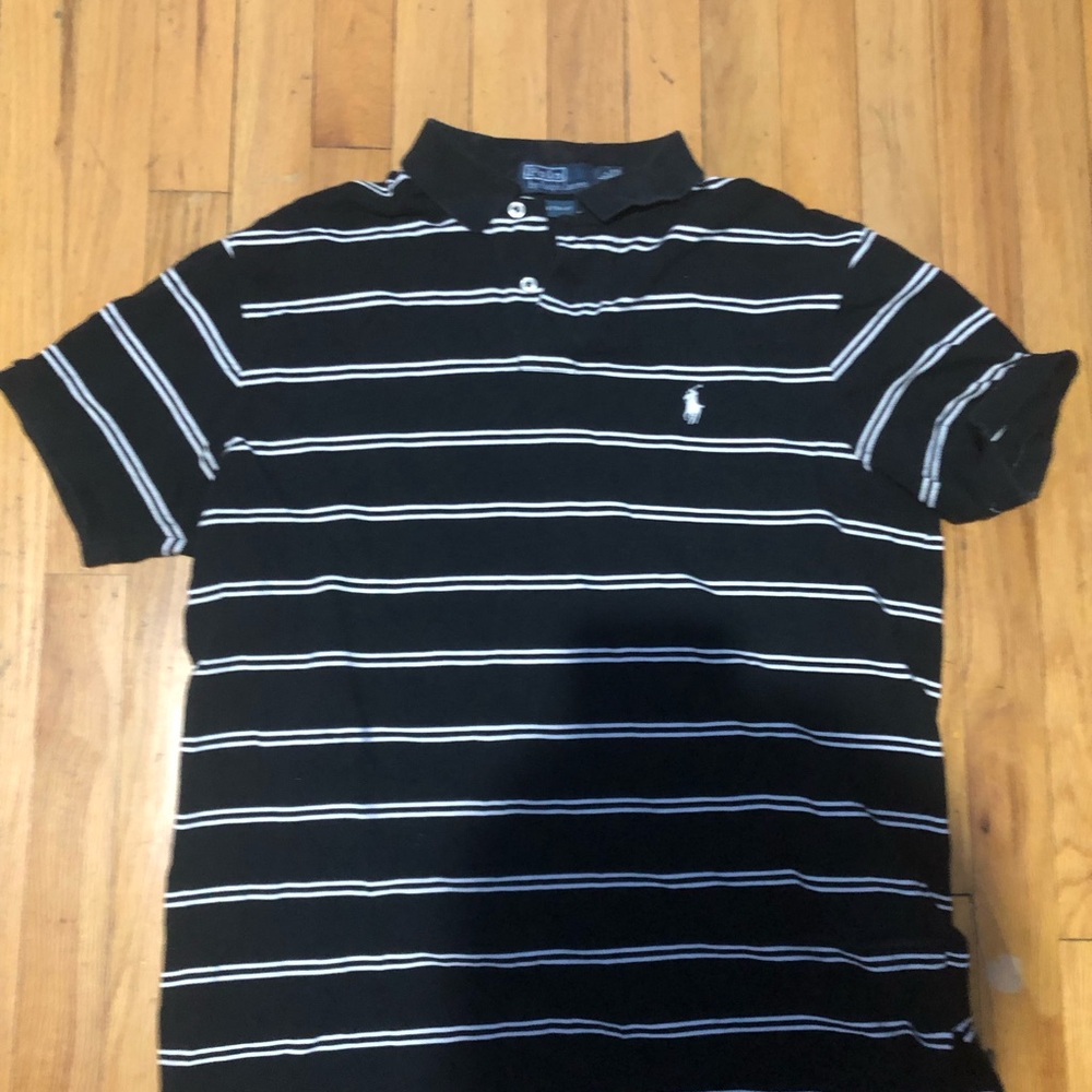 COPY - Polo Ralph Lauren Black Striped Polo Shirt